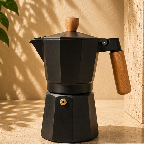 Moka italiana negra, 3 tazas